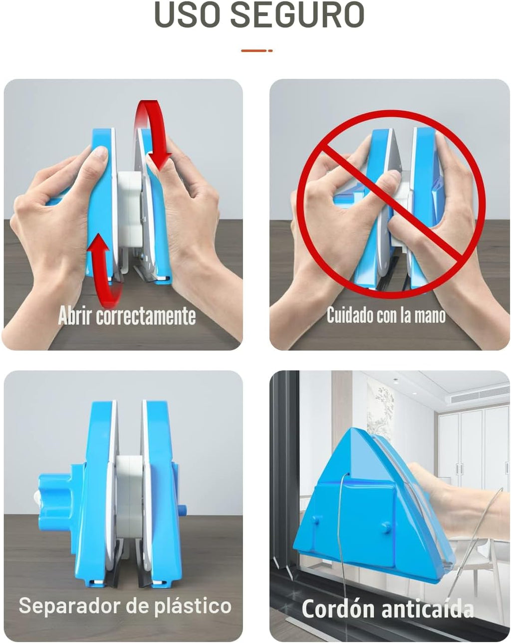 Limpiador magnético de ventana de doble cara