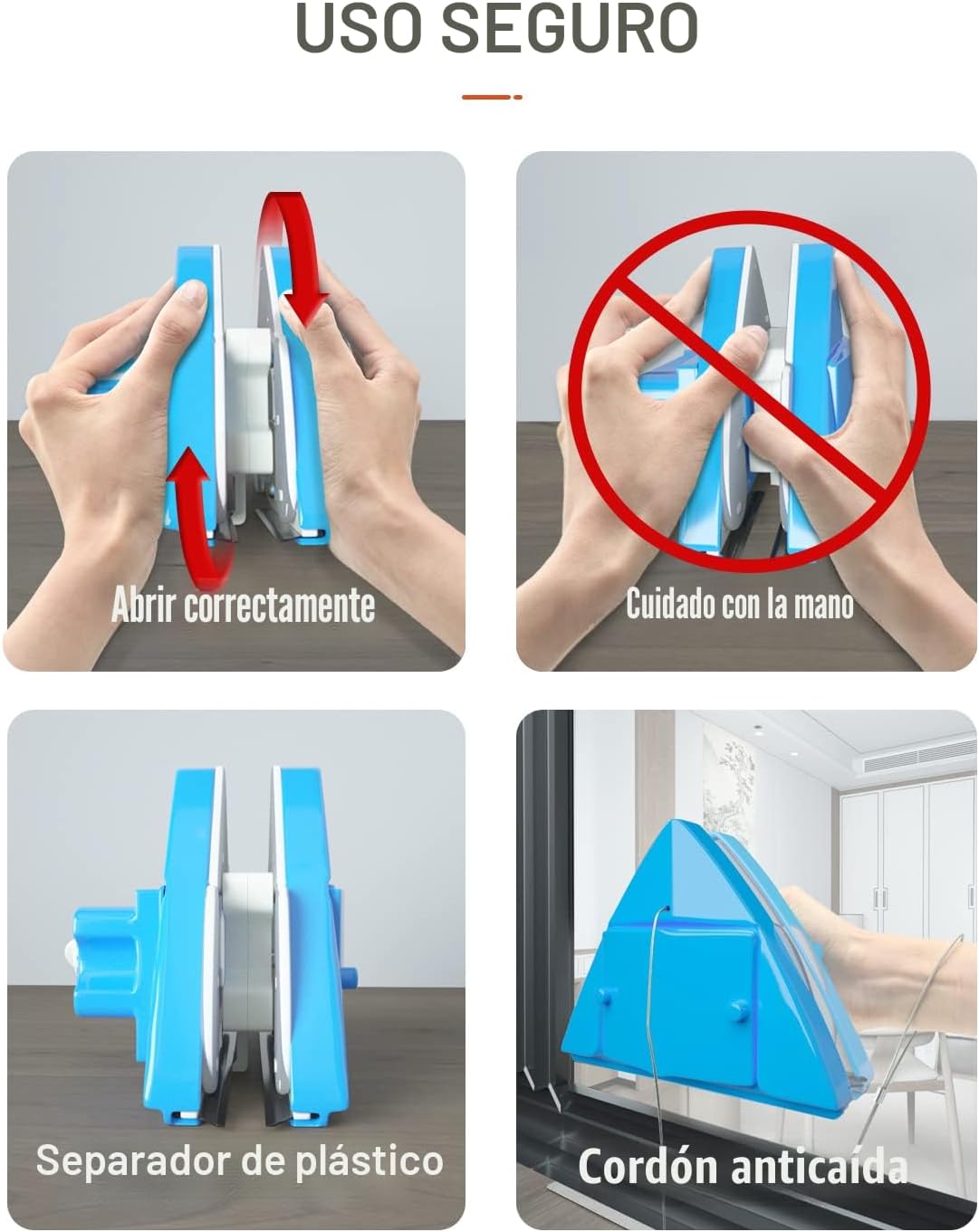 Limpiador magnético de ventana de doble cara