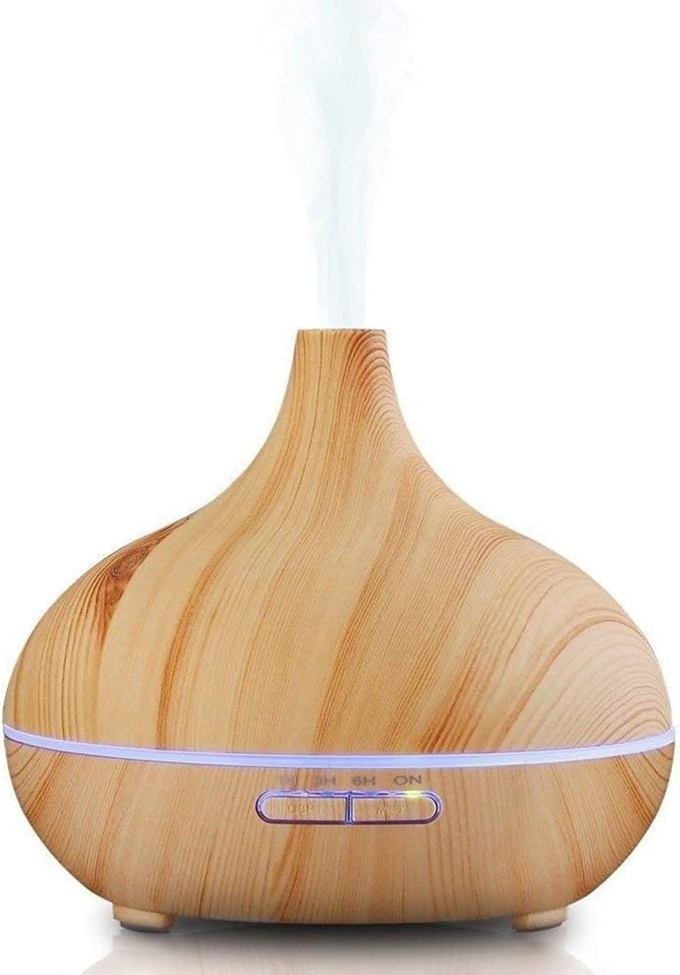Difusor de aceite esencial aromático, 16.9 fl oz de grano de madera