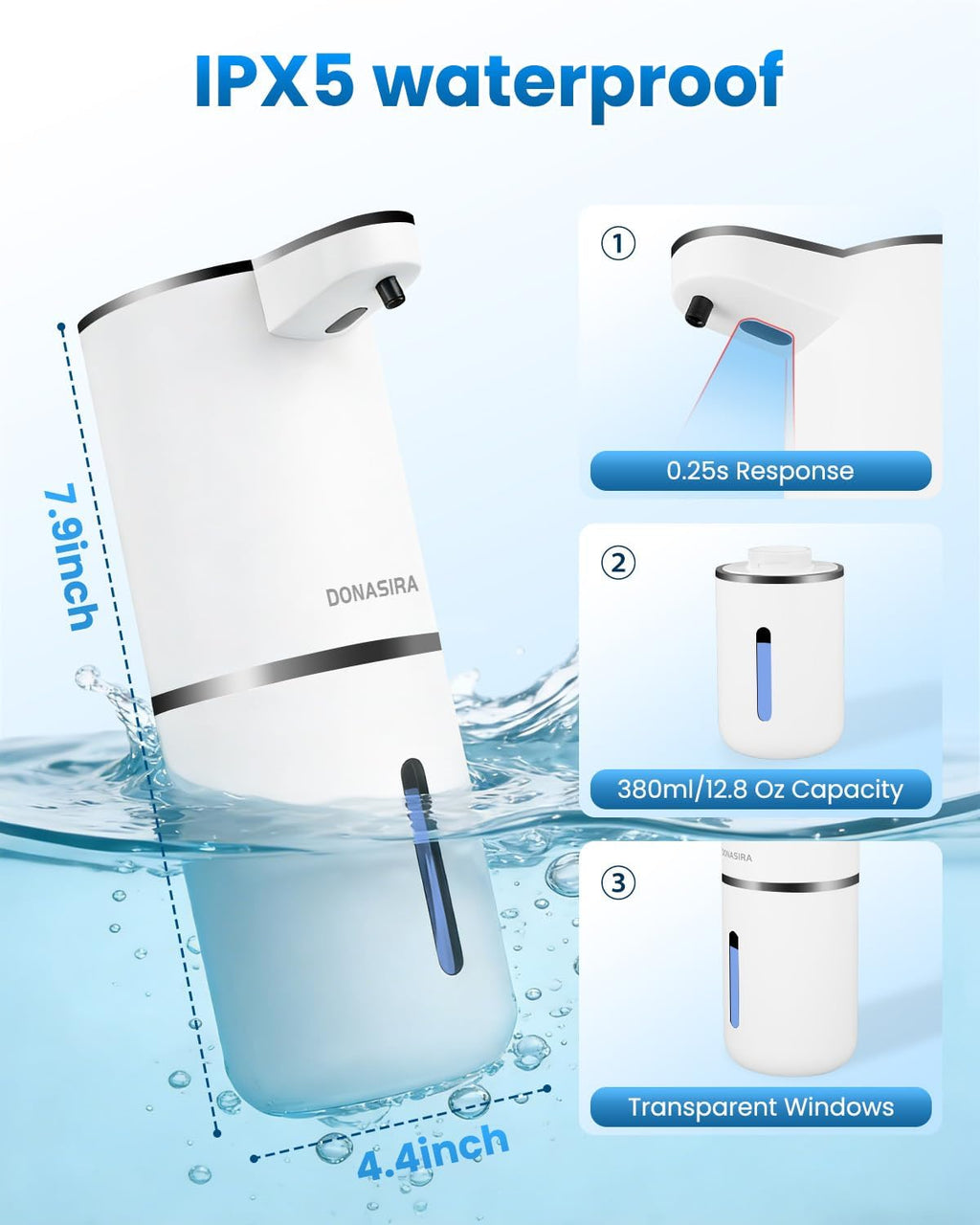 FlowSense - Dispensador automático de jabón líquido by LlegaYa