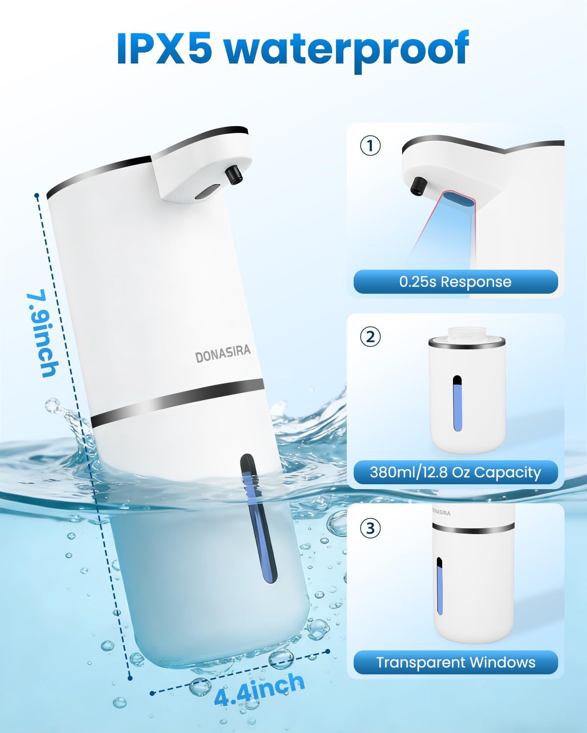 FlowSense - Dispensador automático de jabón líquido by LlegaYa