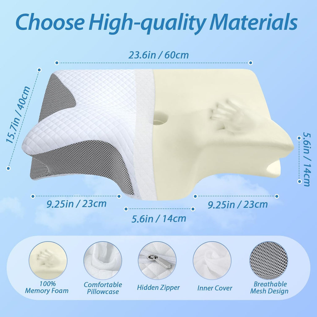 HOMCA Almohada Cervical, 2 en 1