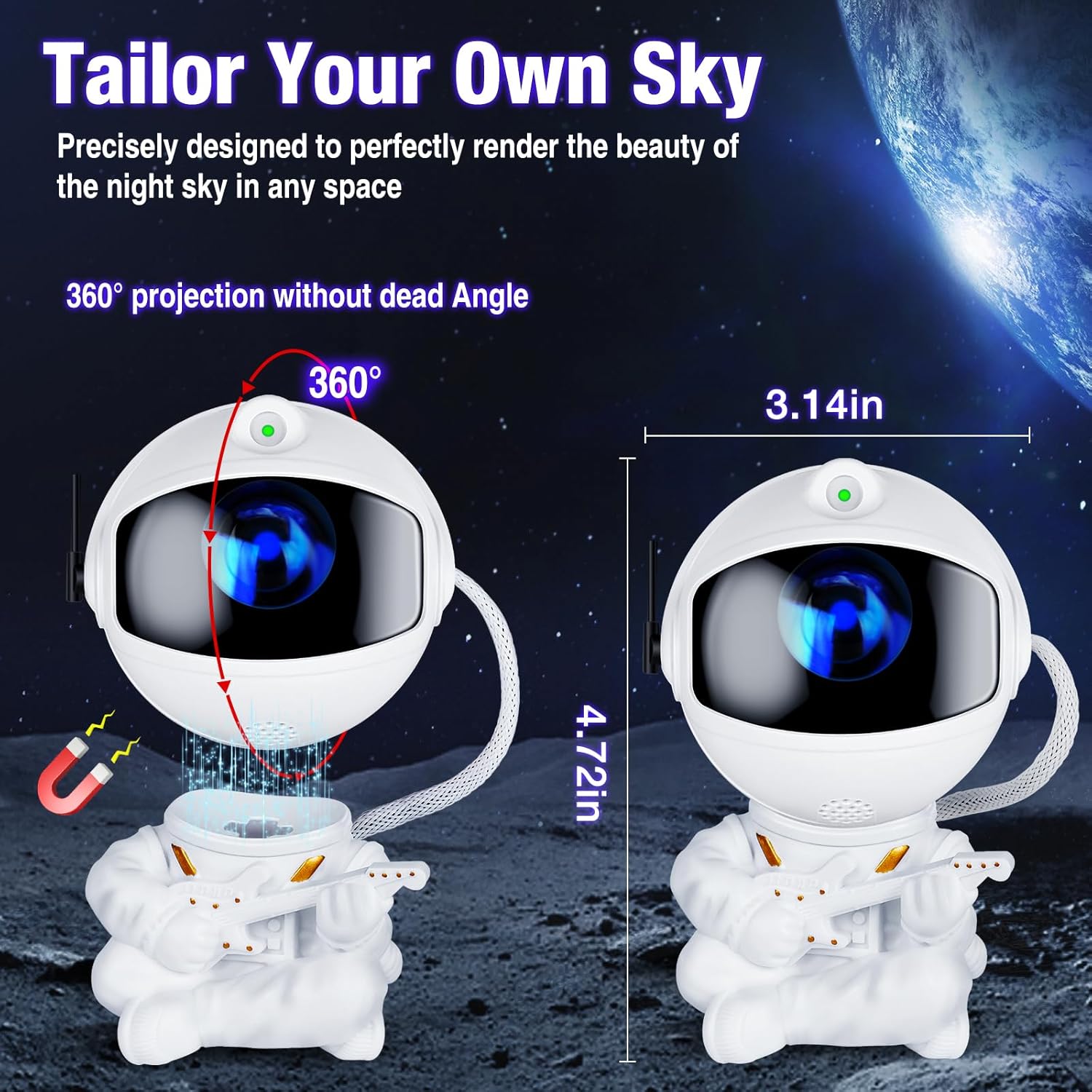 Proyector de Galaxia Astronauta Luz Nocturna