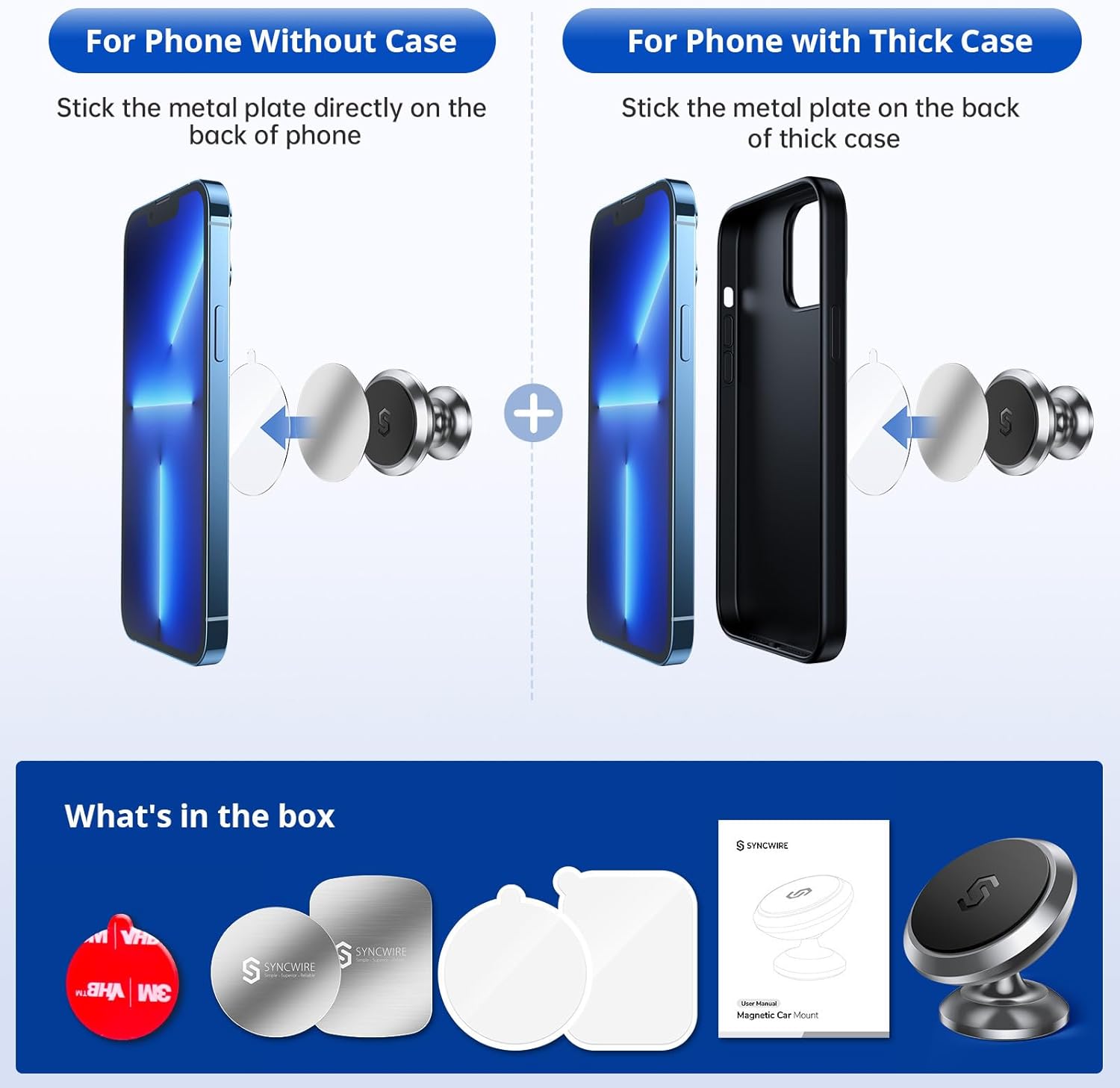 Soporte magnético para teléfono de automóvil, Syncwire soporte para teléfono de automóvil