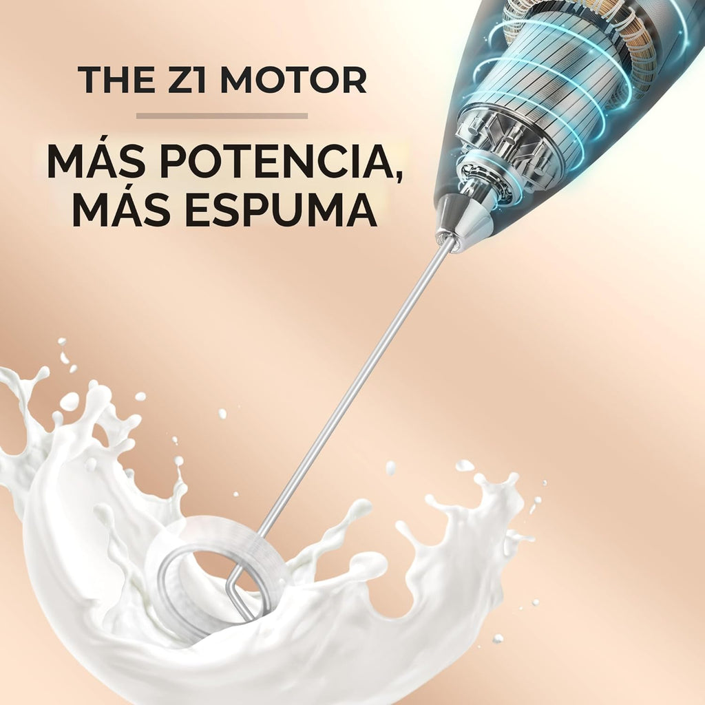 Zulay Kitchen Potente varita espumadora de leche con 2 baterías Duracell