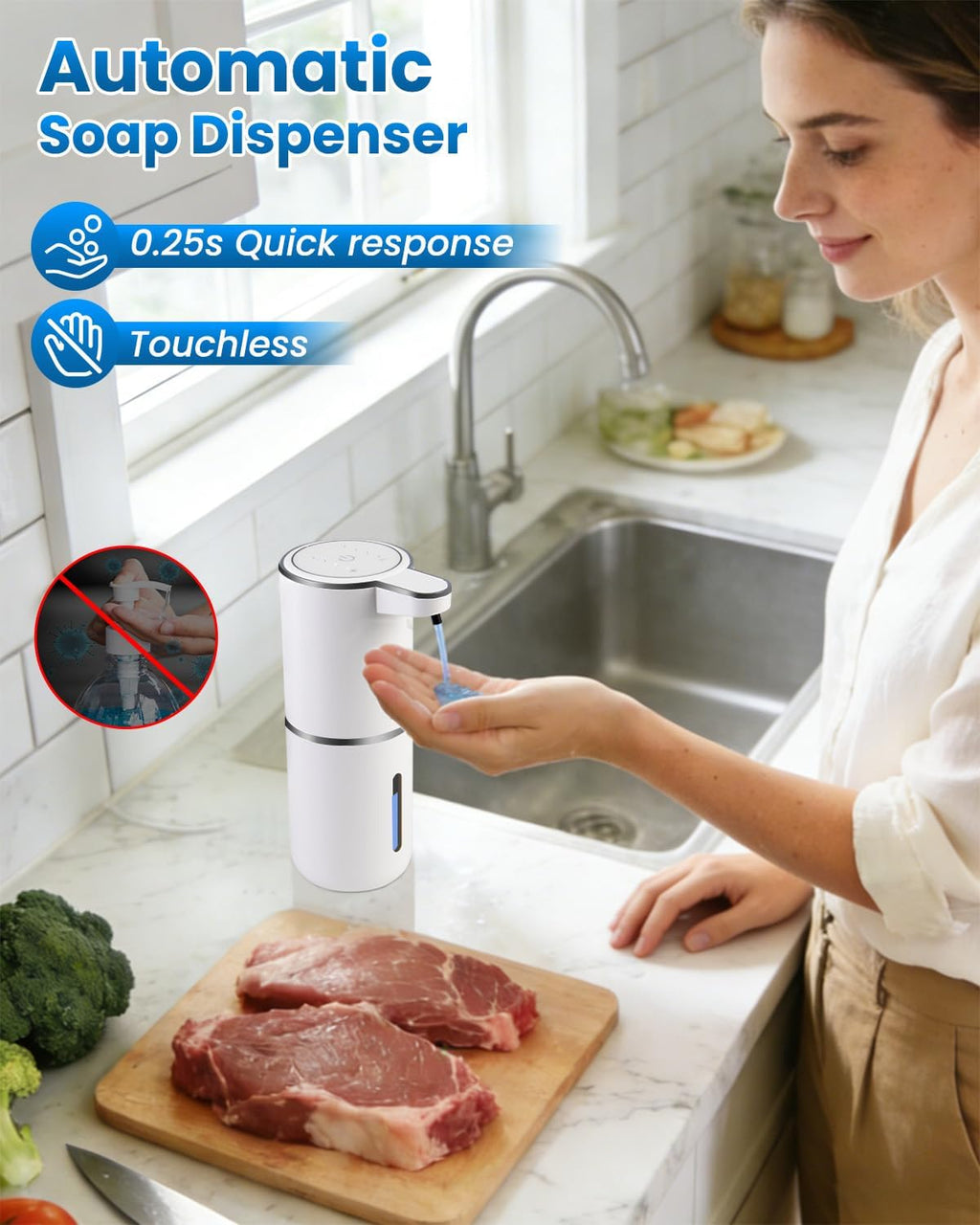 FlowSense - Dispensador automático de jabón líquido by LlegaYa