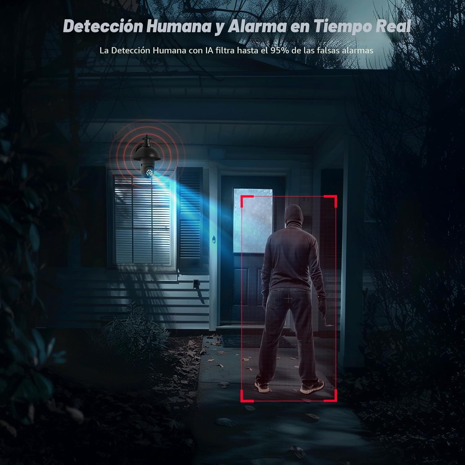Cámara de seguridad de bombilla 5G/2.4GHz WiFi 2K