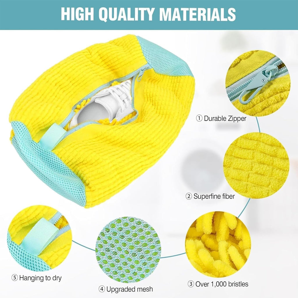 Bolsa para lavadora de zapatos, bolsa de zapatos de lavandería, bolsa de zapatos de lavandería para tenis, lavadora y secadora, bolsa de limpieza reutilizable para calcetines, prendas delicadas