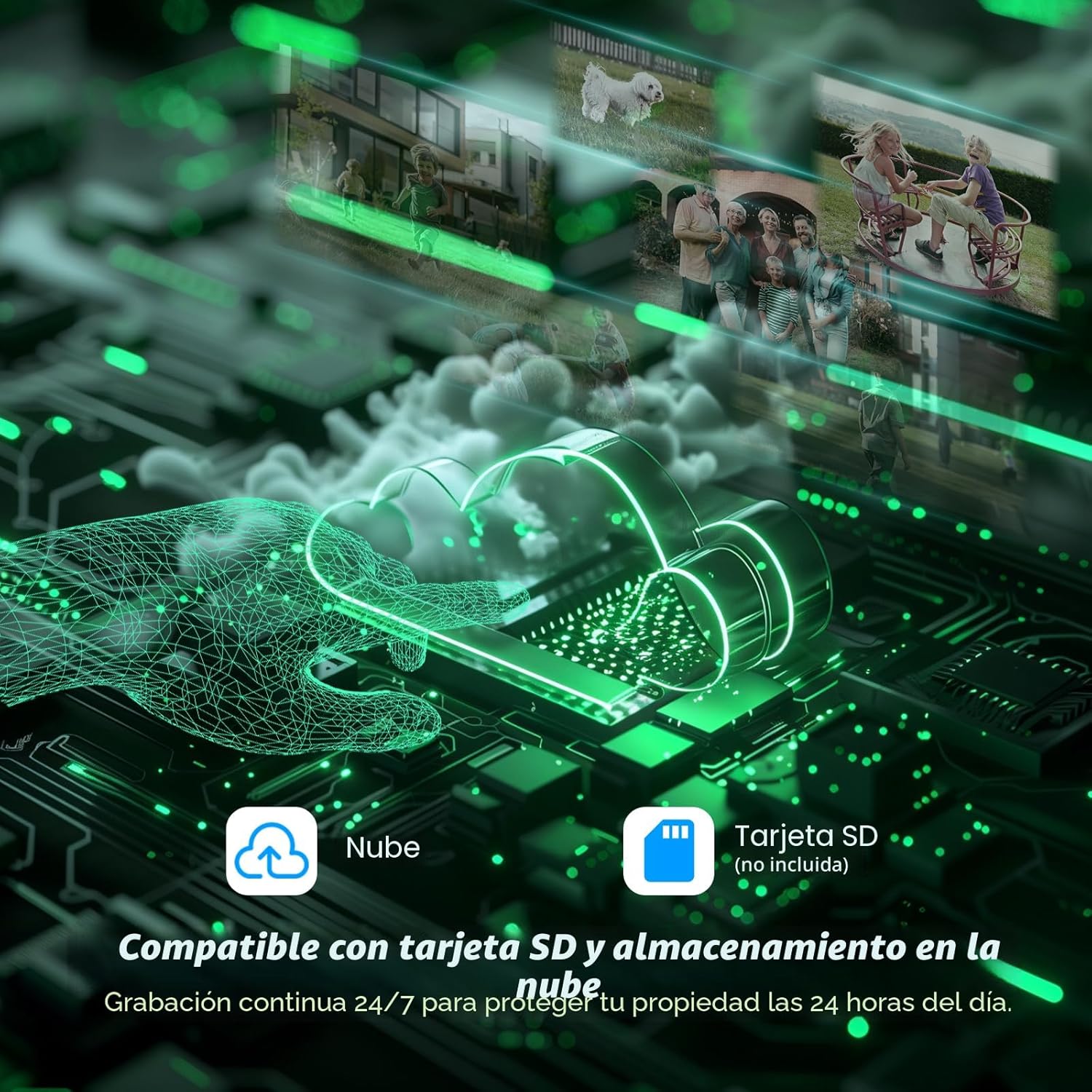 Cámara de seguridad de bombilla 5G/2.4GHz WiFi 2K