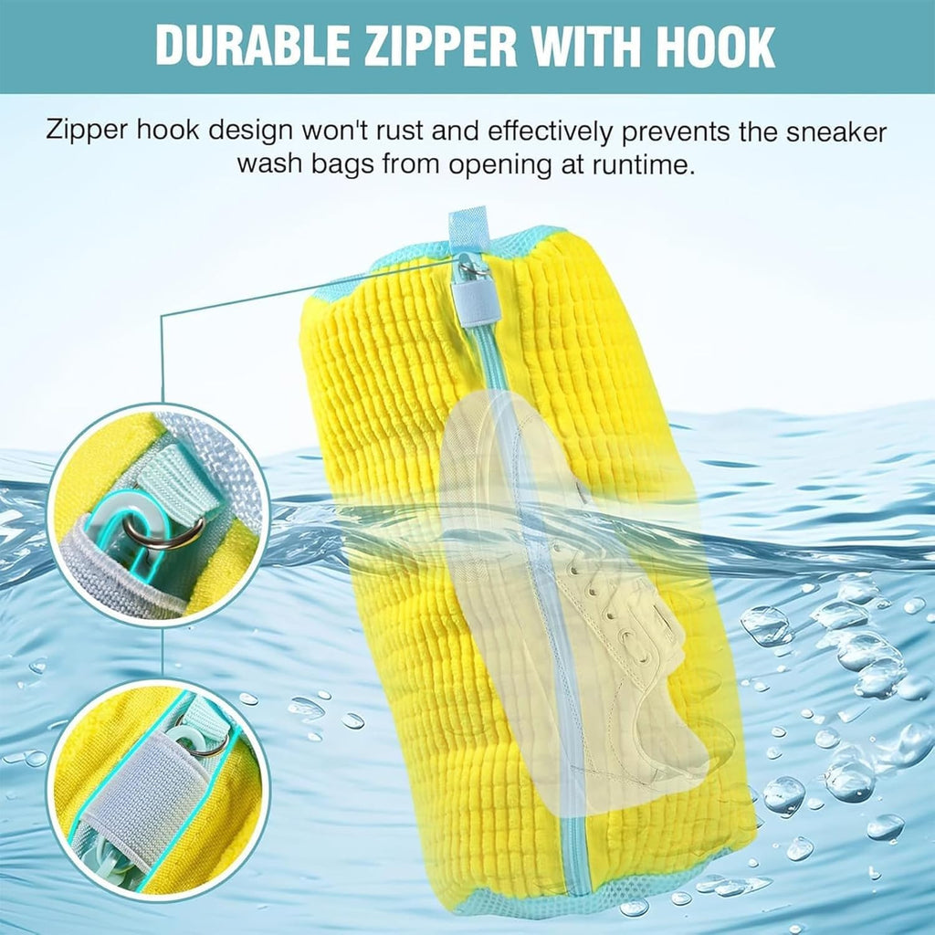 Bolsa para lavadora de zapatos, bolsa de zapatos de lavandería, bolsa de zapatos de lavandería para tenis, lavadora y secadora, bolsa de limpieza reutilizable para calcetines, prendas delicadas