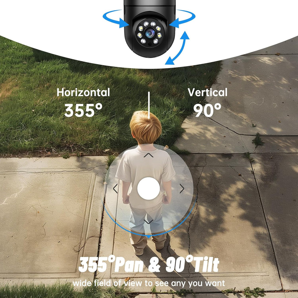 Cámara de seguridad de bombilla 5G/2.4GHz WiFi 2K