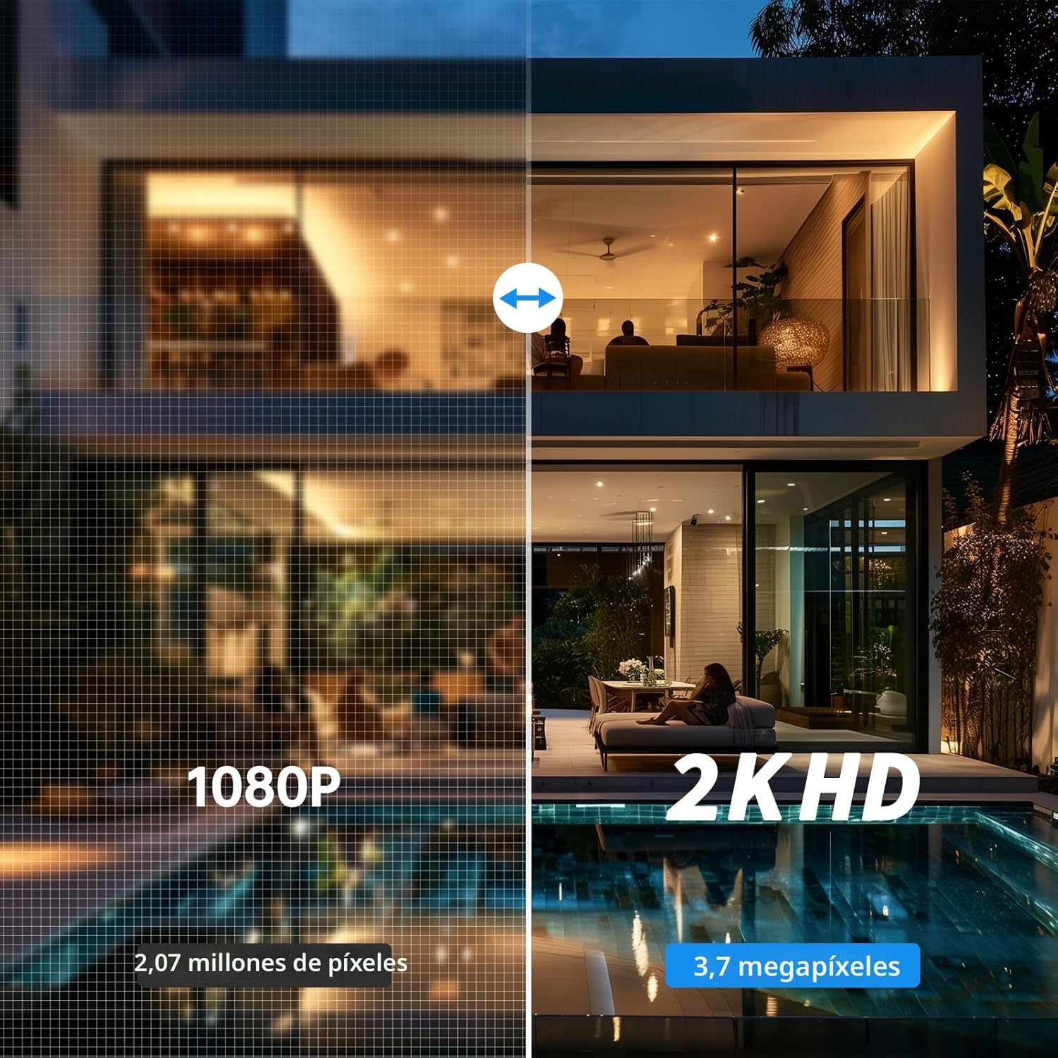 Cámara de seguridad de bombilla 5G/2.4GHz WiFi 2K