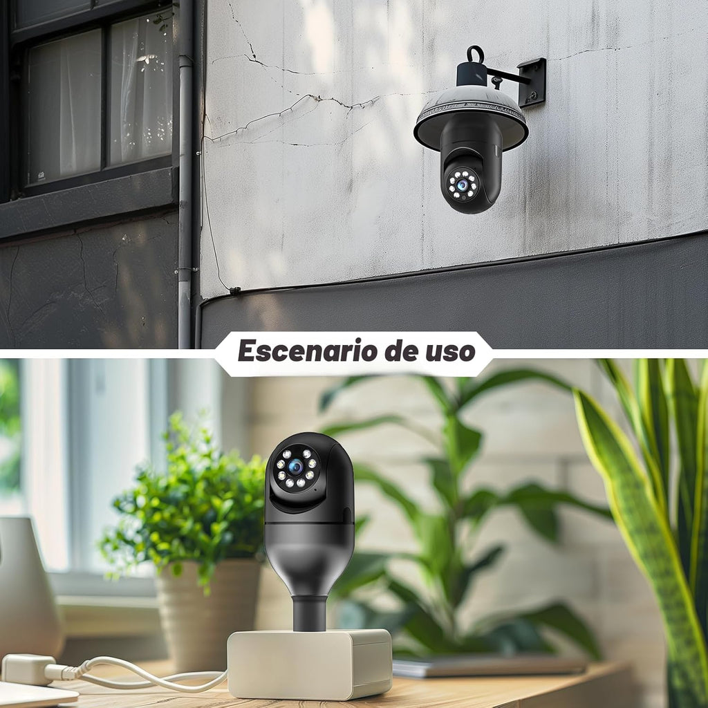 Cámara de seguridad de bombilla 5G/2.4GHz WiFi 2K