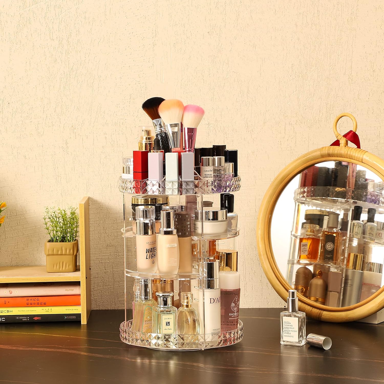 Organizador de maquillaje giratorio
