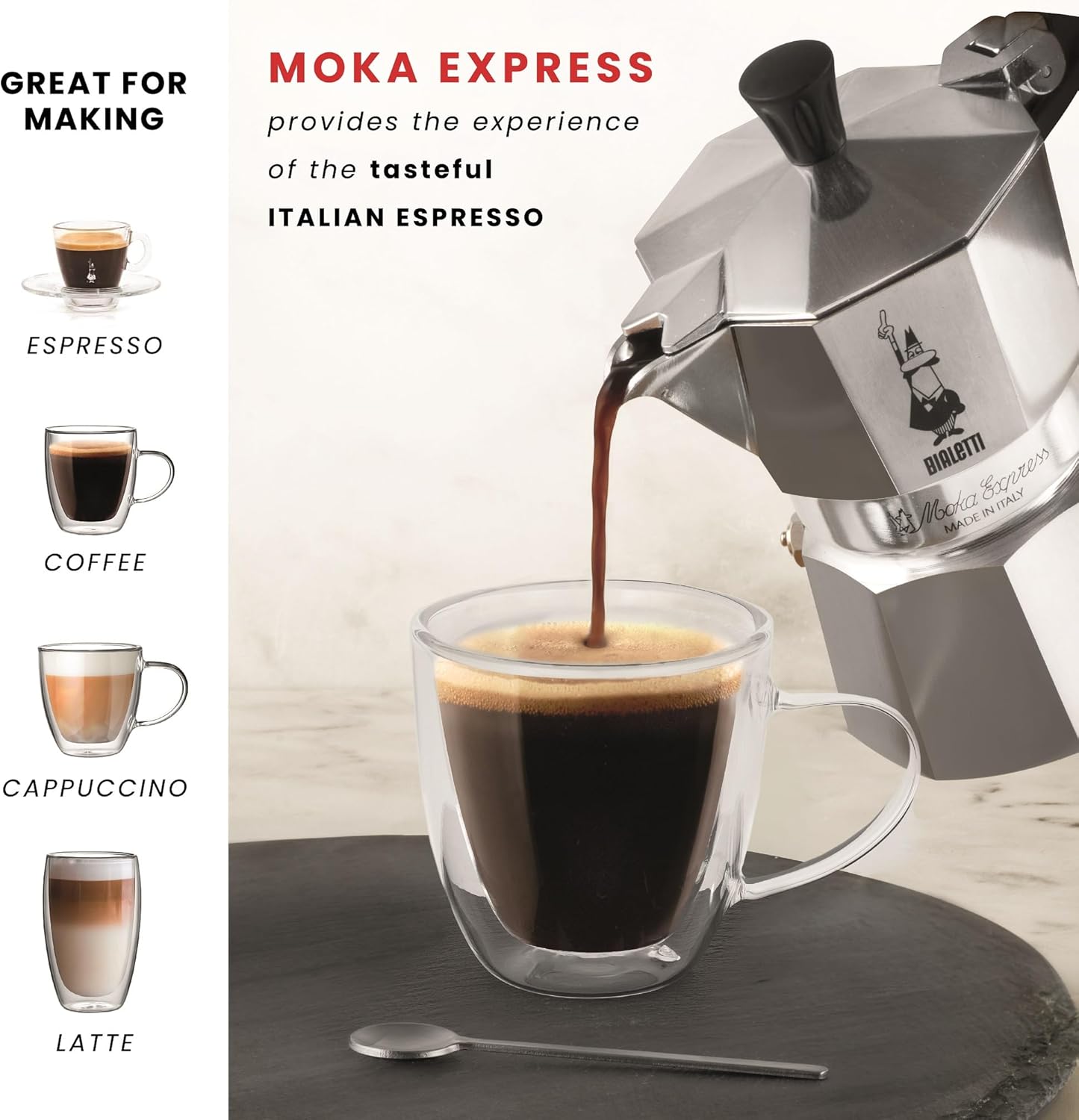 Cafetera de Espresso Icónica para Estufa